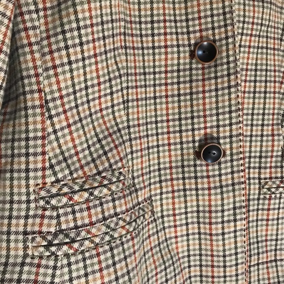 Sundance Plaid Cotton Blazer Size 10 - Picture 2 of 4